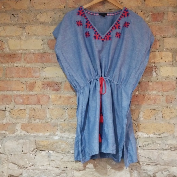 chambray swim cover up